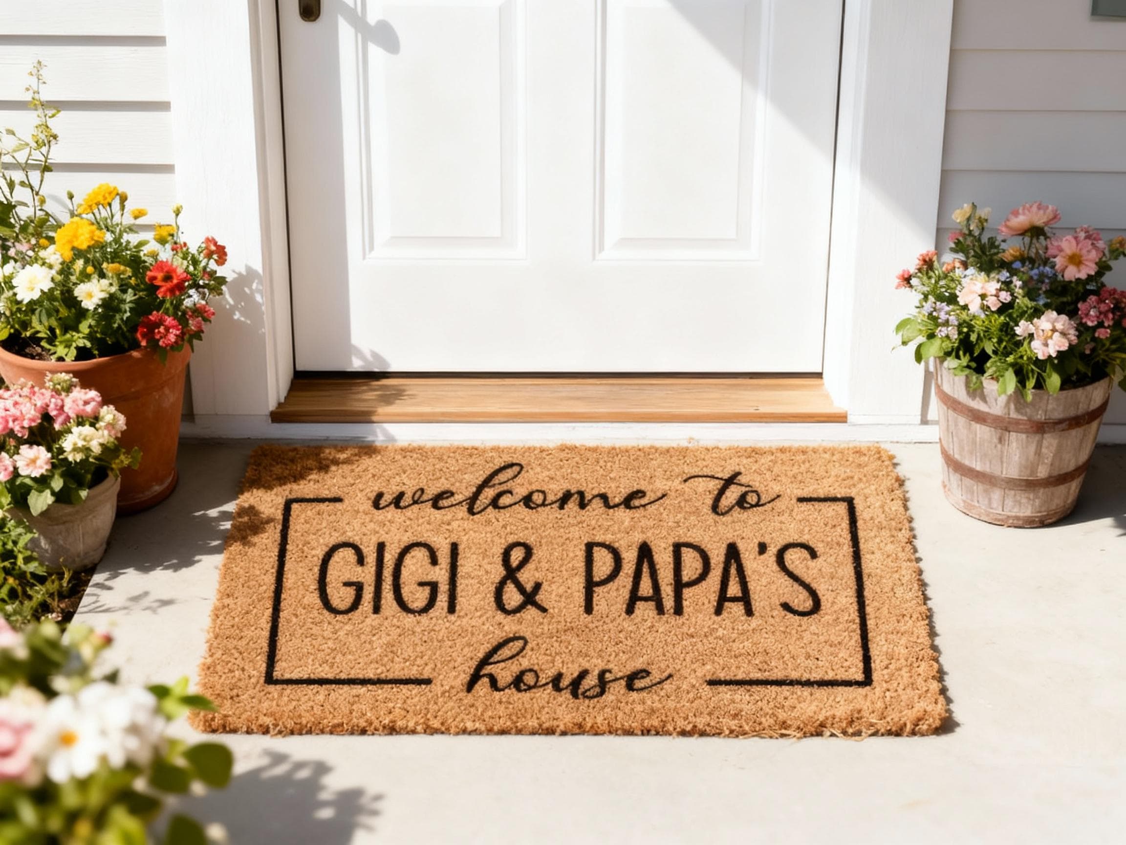Nana & Papa's House Doormat – Custom Coir Welcome Mat
