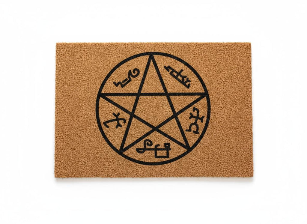Devil's Trap Coir Doormat – Supernatural Pentagram Welcome Mat