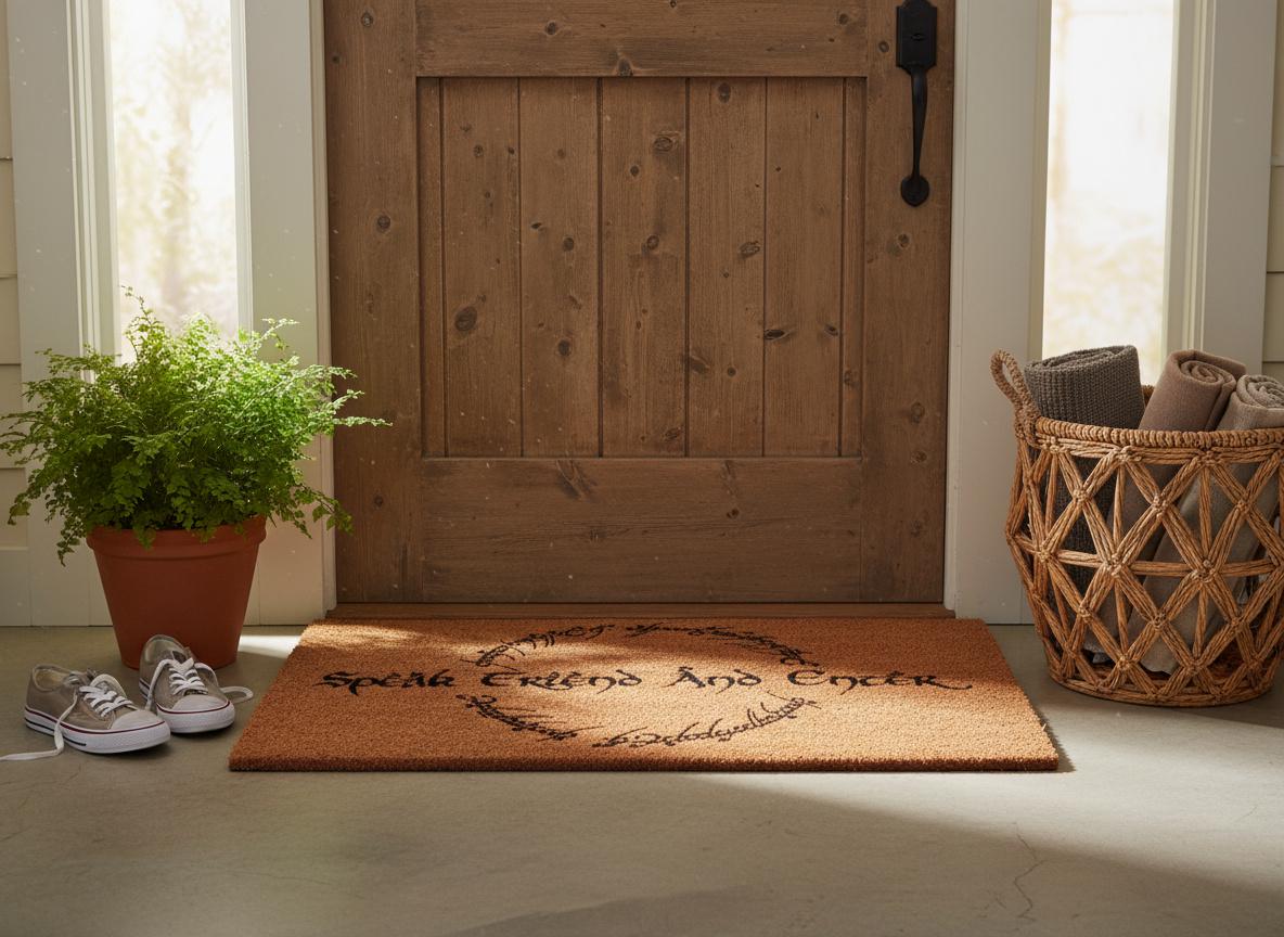 Speak Friend and Enter Coir Doormat, Lord of the Rings Decor