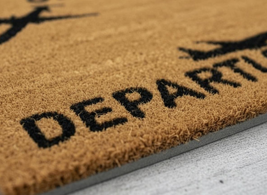 Arrivals & Departures Doormat, Funny Doormat, Airplane Mat, Housewarming Gift