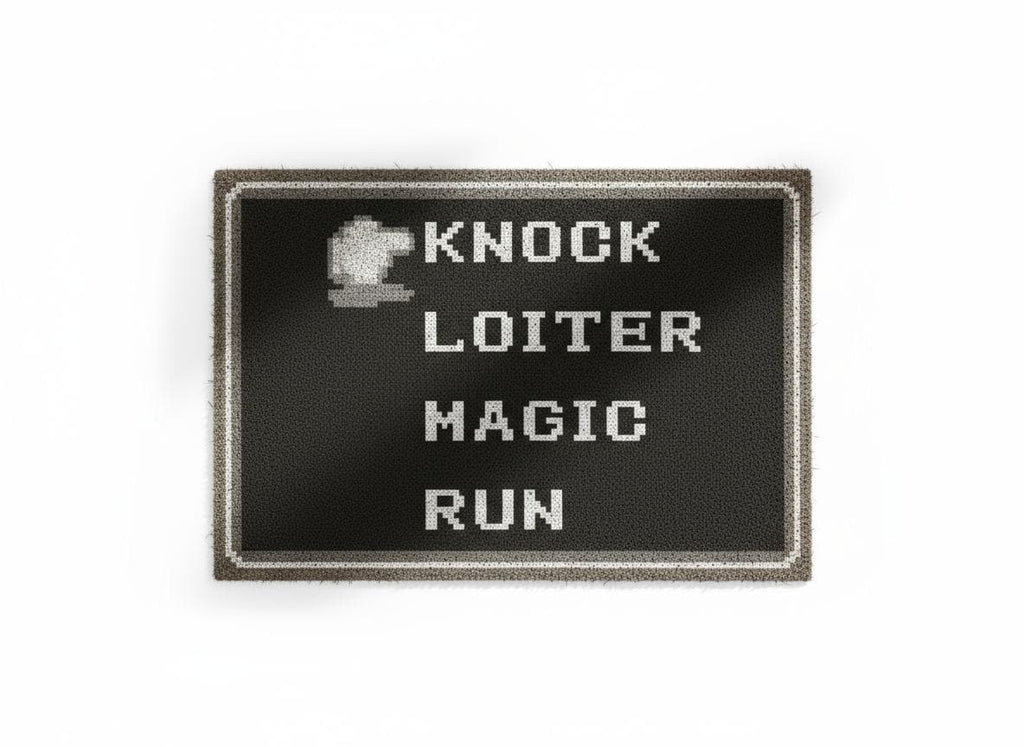 RPG Menu Coir Doormat, Funny Gamer Welcome Mat