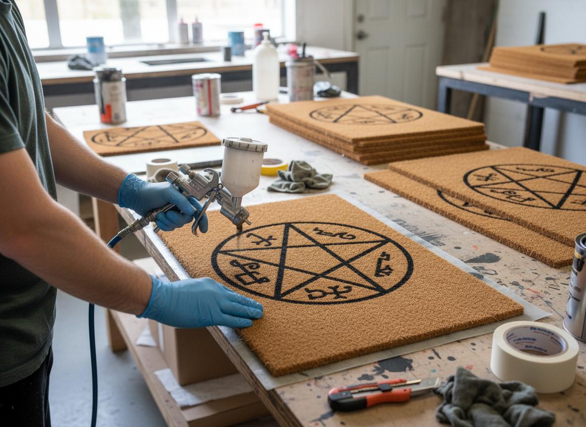 Devil's Trap Coir Doormat – Supernatural Pentagram Welcome Mat
