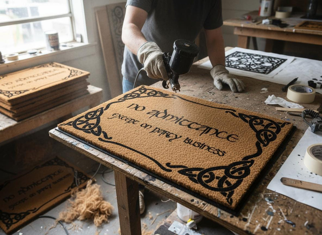 No Admittance Except On Party Business Doormat, Lord of the Rings Welcome Mat, Hobbit Door Mat, Funny Nerd Gift, LOTR Home Decor, Nerdy Gift