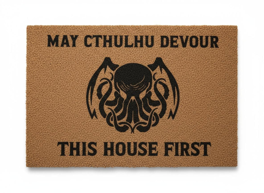 Cthulhu Doormat – Funny Horror Welcome Mat, Lovecraft Gift