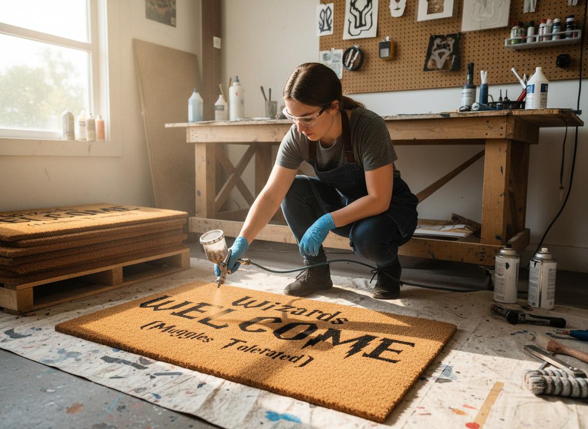 Wizards Welcome Doormat: Funny Movie Home Decor
