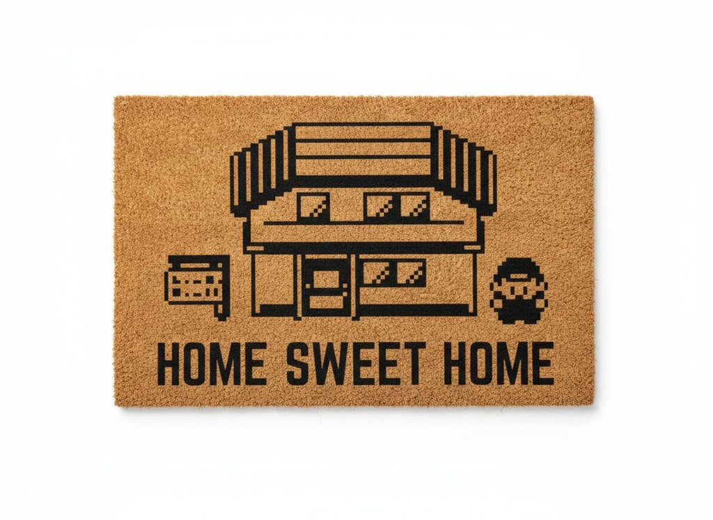Home Sweet Home, Video Game Doormat, Funny Doormat, Gamer Doormat, Gamer Gift, Cute Doormat, Poke Doormat, Housewarming Gift, Gaming Gift