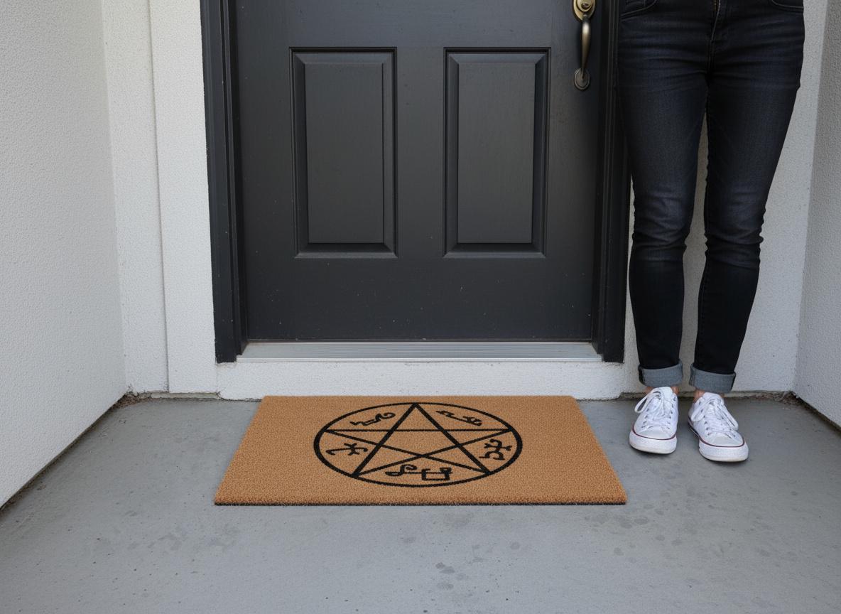 Devil's Trap Coir Doormat – Supernatural Pentagram Welcome Mat