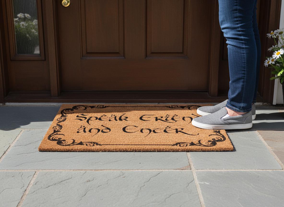 Speak Friend and Enter Coir Doormat, Lord of the Rings Welcome Mat