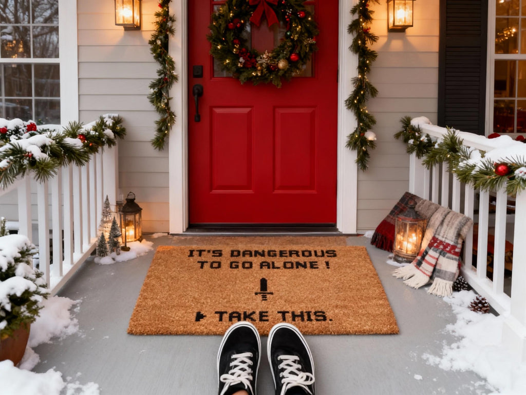 Funny Gamer Doormat, Zelda Inspired Coir Welcome Mat