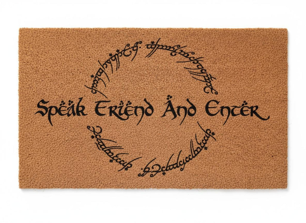Speak Friend and Enter Coir Doormat, Lord of the Rings Decor