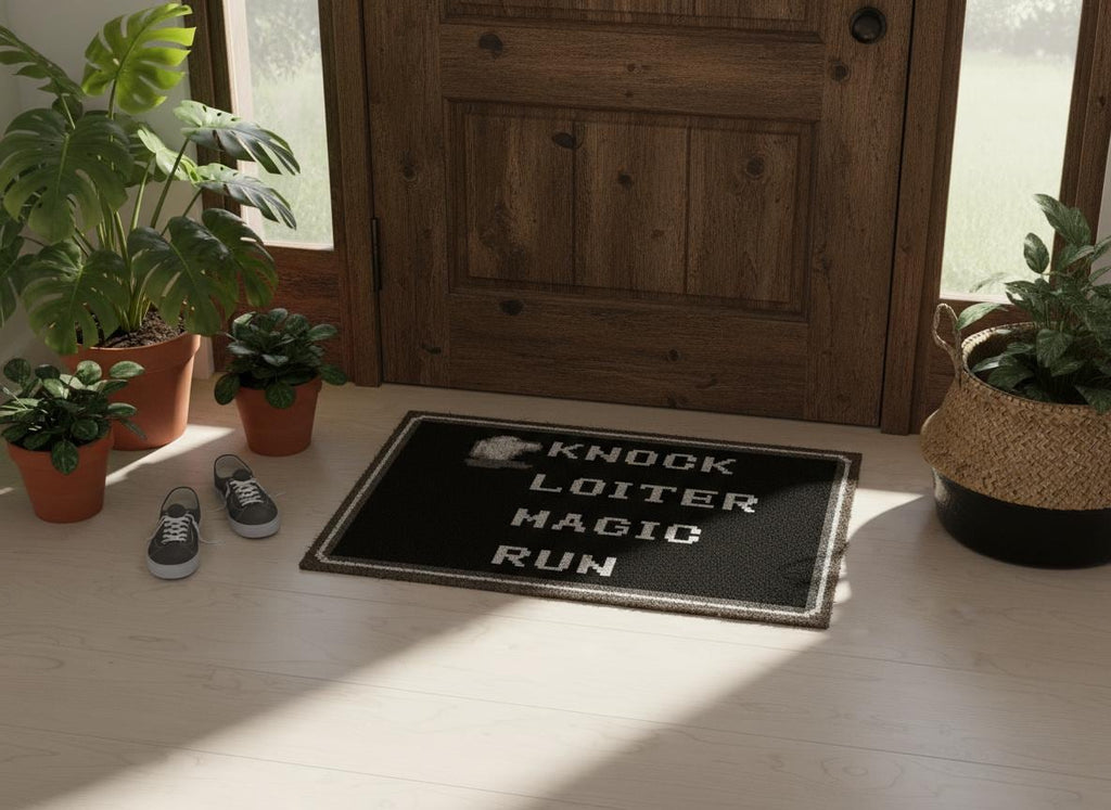 RPG Menu Coir Doormat, Funny Gamer Welcome Mat