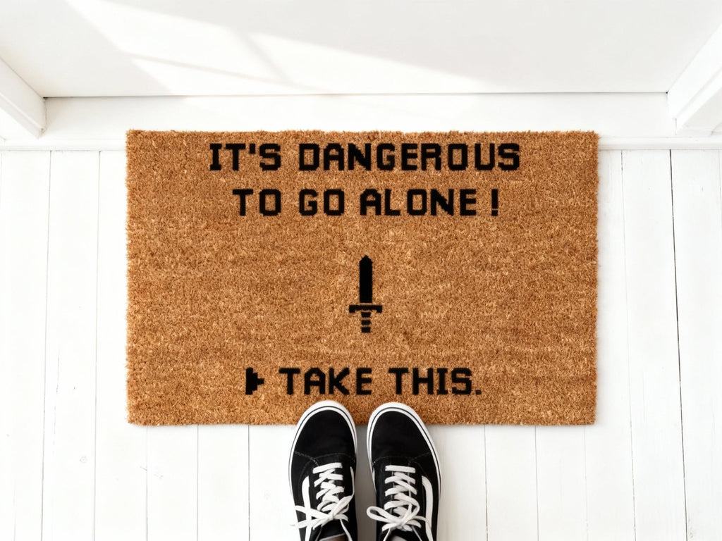 Funny Gamer Doormat, Zelda Inspired Coir Welcome Mat