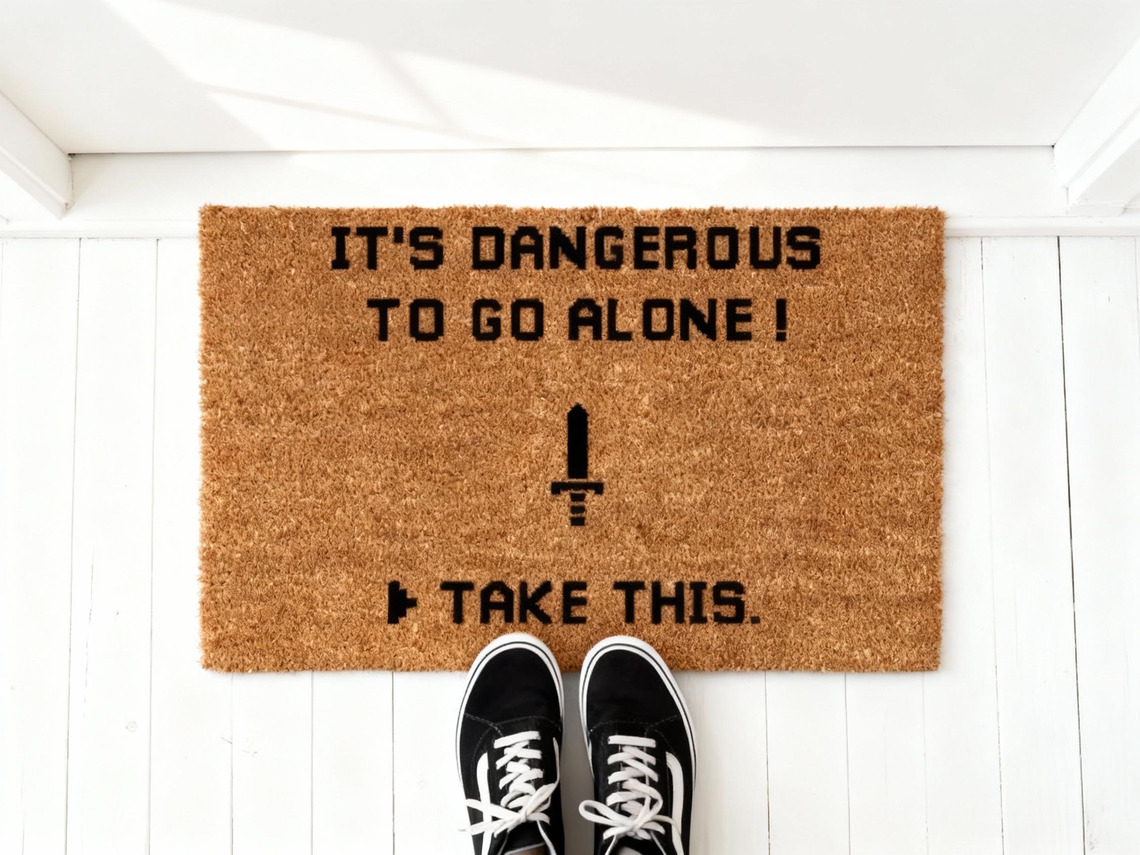 Funny Gamer Doormat, Zelda Inspired Coir Welcome Mat