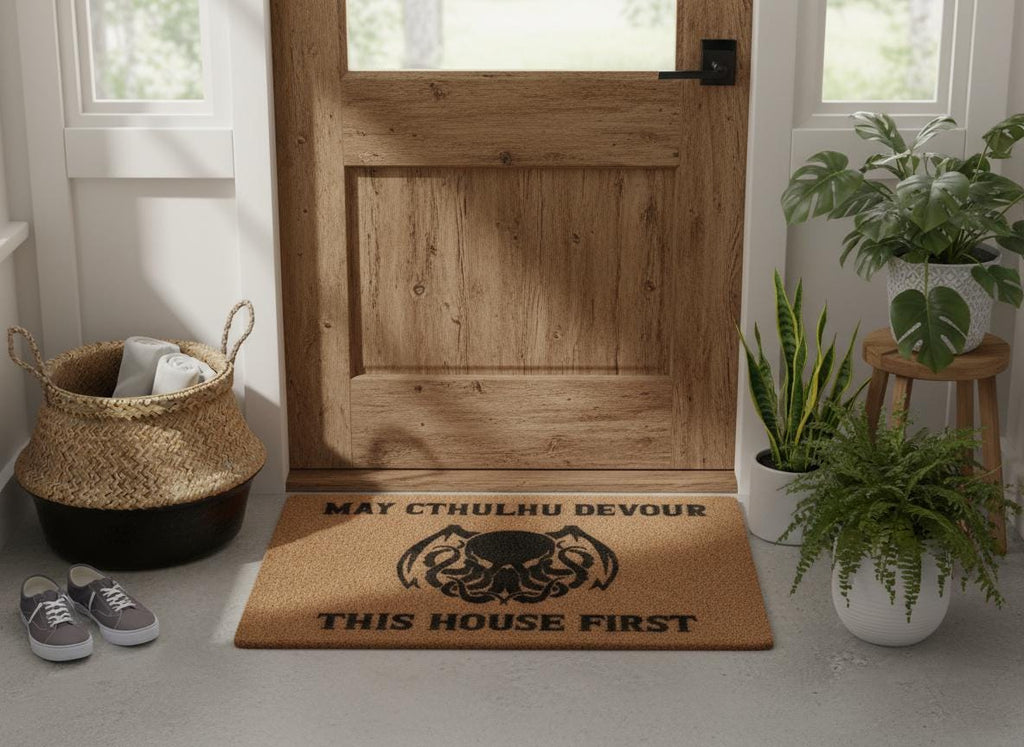 Cthulhu Doormat – Funny Horror Welcome Mat, Lovecraft Gift