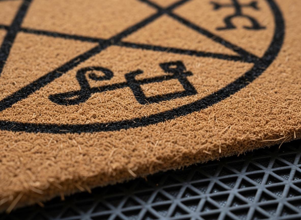 Devil's Trap Coir Doormat – Supernatural Pentagram Welcome Mat