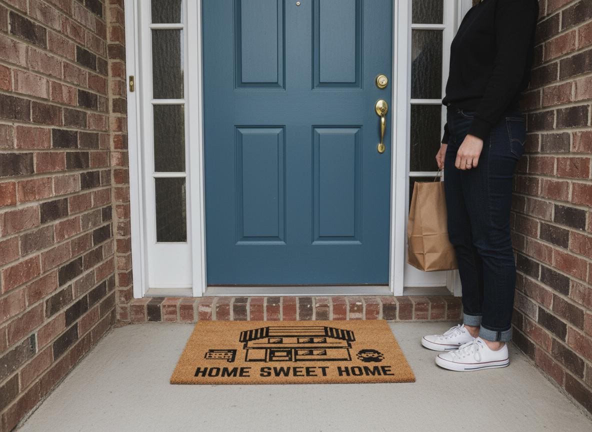 Home Sweet Home, Video Game Doormat, Funny Doormat, Gamer Doormat, Gamer Gift, Cute Doormat, Poke Doormat, Housewarming Gift, Gaming Gift