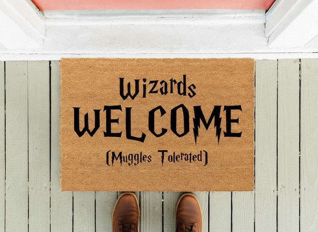 Wizards Welcome Doormat: Funny Movie Home Decor