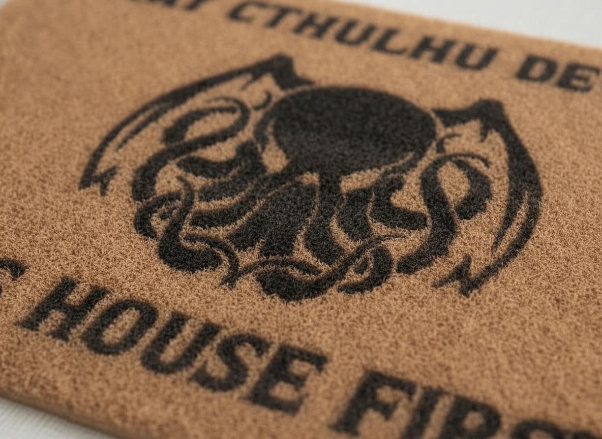 Cthulhu Doormat – Funny Horror Welcome Mat, Lovecraft Gift