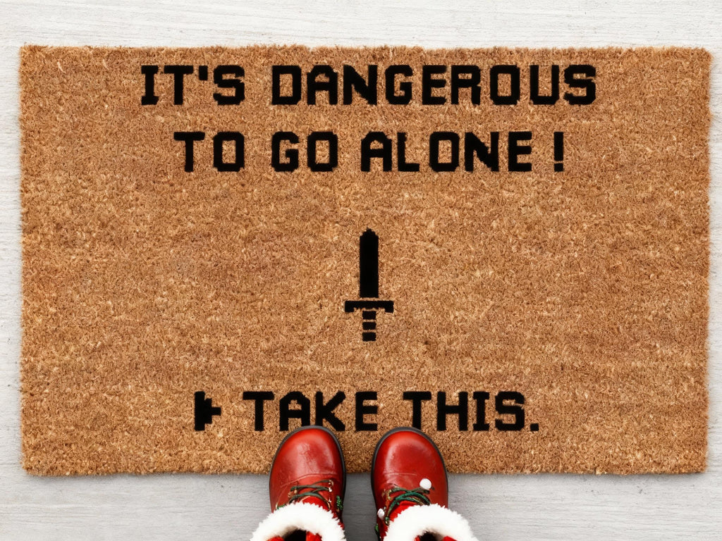 Funny Gamer Doormat, Zelda Inspired Coir Welcome Mat
