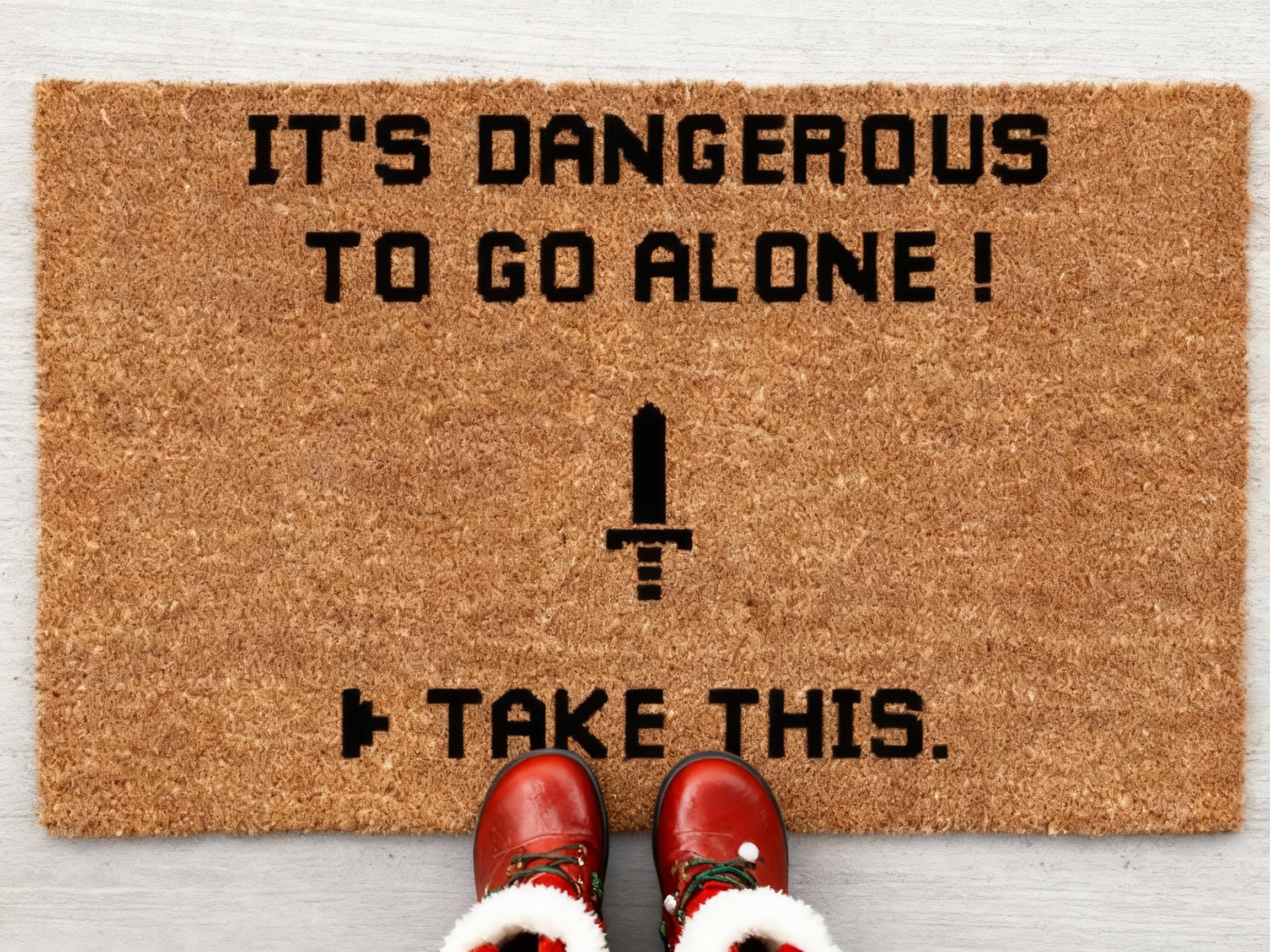 Funny Gamer Doormat, Zelda Inspired Coir Welcome Mat