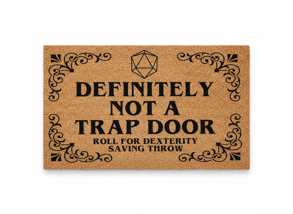 Funny D&D Doormat, Gamer Welcome Mat, Natural Coir